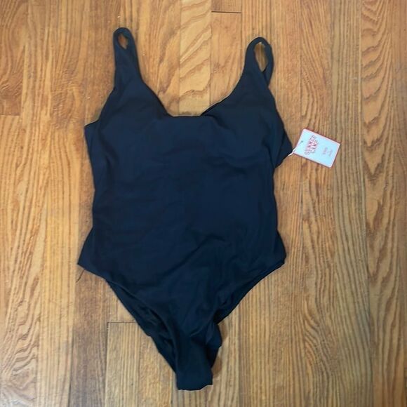 Andie The Ibiza One Piece Rib Swimsuit Black size M NWT - Picture 3 of 7